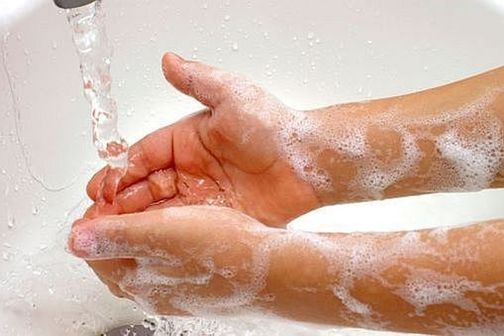 Soap and water Soap and water