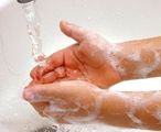 Soap and water