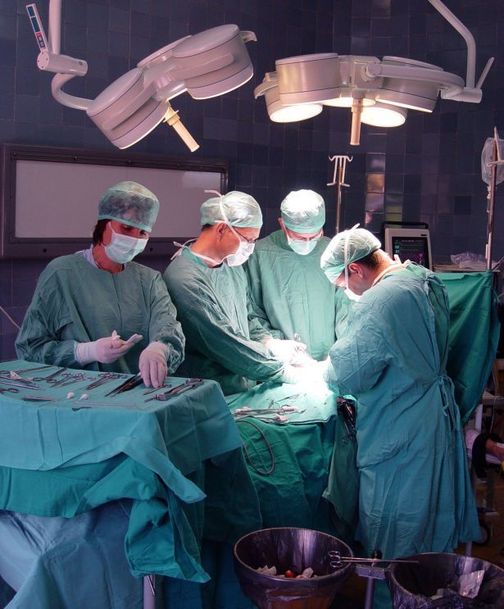 Patient undergoing surgery. 